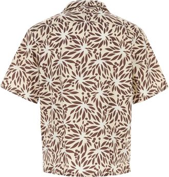 Prada Mens Shirt Beige Cotton Silk
