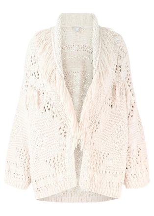 Autumn Cashmere Womens Southwest Fringe Shawl In Sand