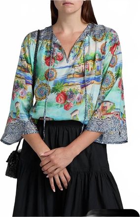 Johnny Was Lepin Flowy Blouse In Multicolor