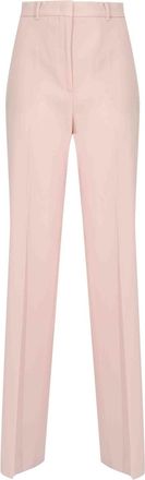 Max Mara Mstquasar Trousers In Pink Crepe Satin Wool