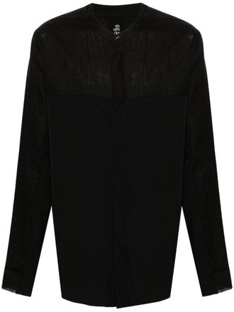 Thom Krom long-sleeve panelled shirt - Black