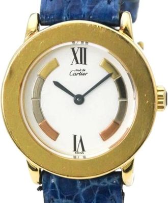 Cartier Pre-owned Watches, female, Blue, Size: ONE SIZE Pre-owned Must W1009143 Wristwatch