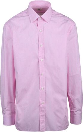 LUIGI BORRELLI NAPOLI Cotton Shirt - White/Pink