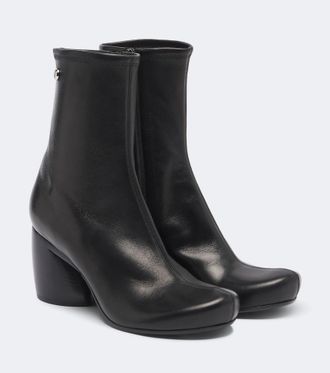 Loewe Oval leather ankle boots