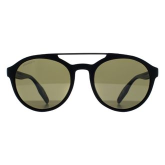 Serengeti Eyewear Rond Heren Mat Zwart Gunmetal Gepolariseerd 55nm Groen Fotochromisch Leandro