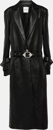 The Attico Belted leather coat