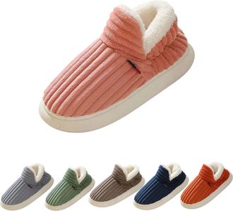 Generic Slippers Women Men with Fleece Lining Fluffy Clouds Bootie Cozy Memory Foam Winter Anti-Slip House Shoes Indoor And Outdoor Fluffy Boots Thermal Solid