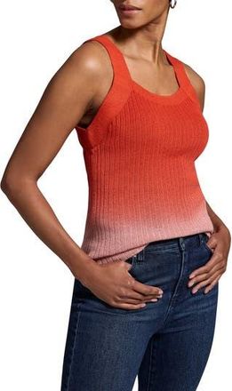 Nic+Zoe Luxe Knit Ombr&eacute; Rib Sweater Tank in Pink Multi at Nordstrom Rack, Size Small