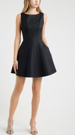 Chelsea28 Seamed Fit & Flare Minidress in Black at Nordstrom, Size Xx-Small