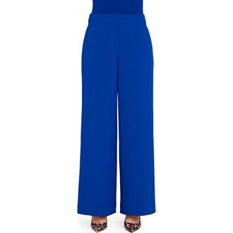 Tahari by ASL Wide Leg Pants in Cobalt at Nordstrom, Size 14P