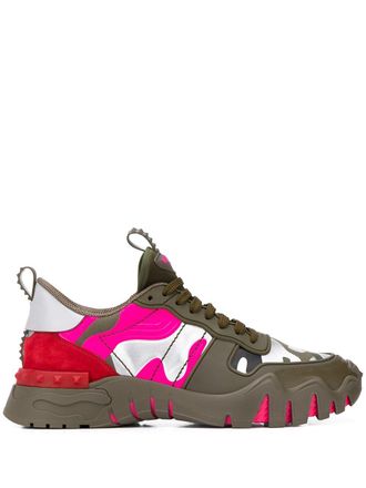Valentino Garavani Sneakers Rockstud Plus con stampa camouflage - Verde