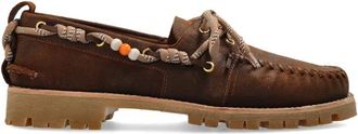 Golden Goose Cruise Tank Sole Suede Schoenen - Heren - Bootschoenen - Bruin - 41 EU - Leer - Schoenen