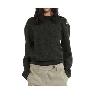 N&deg;21 Round-neck Knitwear, female, Green, M, Jersey bot&oacute;n joya N&ordm; 21