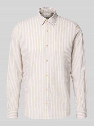 s.Oliver Red Label Regular Fit Freizeithemd aus Leinen-Baumwoll-Mix in Beige, Gr&ouml;&szlig;e XXL