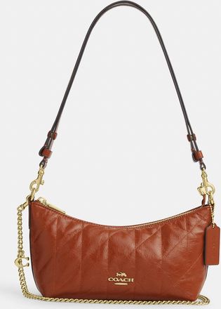 Coach Caitlin Shoulder Bag With Quilting And Charm