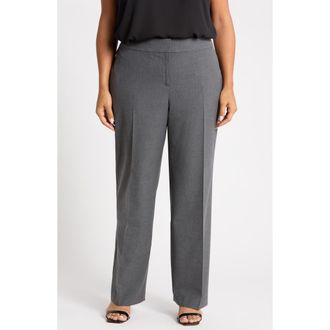 Kasper Washable Lily Trousers in Modern Charcoal at Nordstrom, Size 16W