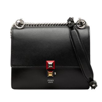 Fendi Pre-owned Fendi Small Leather Kan I Crossbody Unisex 8M0381