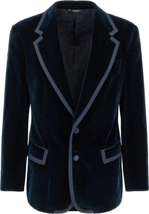 Dolce & Gabbana Sicilia Smokingjas - Heren - Blazers - Blauw - L - Katoen - Jassen
