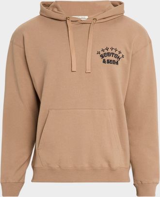 Scotch & Soda Mens Cross-Stitch Logo Cotton Hoodie