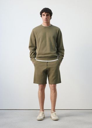 Mango Bermuda jogger 100% cotone verde scuro - Uomo - XXL - MANGO MAN