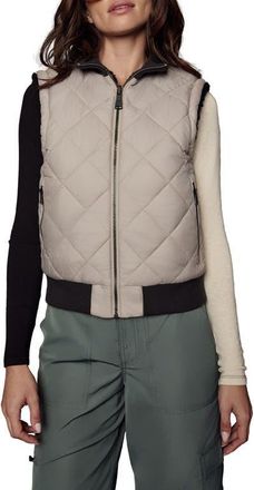 Alp N Rock Atlas Quilted & Faux Shearling Reversible Vest in Stone/Black at Nordstrom, Size X-Small