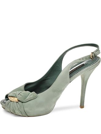 Louis Vuitton 110mm suede pumps - women - Calf Leather/Calf Suede/Calf Leather - 36 - Green