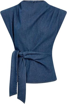 Co'Couture Dames, Tops, Blauw, Maat: XS Denim