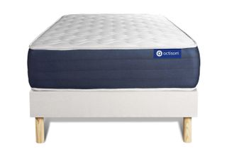 Actisom Actisom - Somier Blanco + Colch&oacute;n Con L&aacute;tex Y Espuma Viscoel&aacute;stica 90 X 200