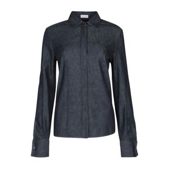 Brunello Cucinelli Mujer, Blusas y Camisas, Azul, Talla: M