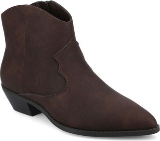 Journee Collection Womens Taliah Medium and Wide Width Western Ankle Booties