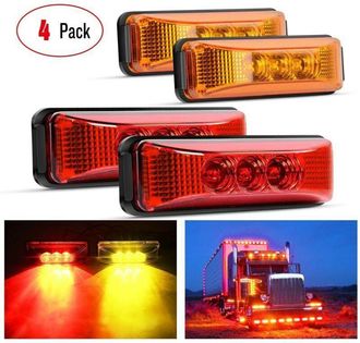 OEM Luces De Posici&oacute;n Laterales Delanteras Y Traseras De 3,9 Pulgadas Con 3 Led Para Remolques De Camiones, Luces De Posici&oacute;n Impermeables De Montaje En S