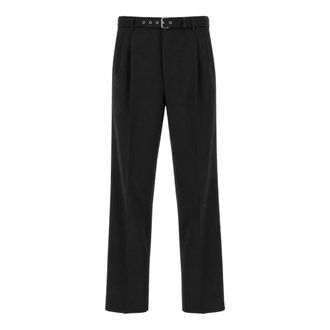 Prada Pantalone - Heren - Broeken - Zwart - Maat: S Leer