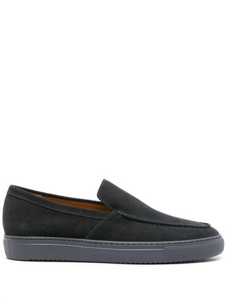 Doucal's round-toe suede loafers - Blue