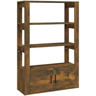 vidaXL Sideboard Smoked Oak 80x30x119.5 cm Engineered Wood Vidaxl