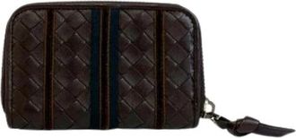 Bottega Veneta Pre-owned Leren Portemonnee - Dames - Vintage Accessoires - Bruin - ONE Size - Leer - Vintage