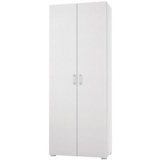 OEM Armario Multiusos De 2 Puertas, 1 Caj&oacute;n Y 6 Estantes Interiores, Puertas Blancas