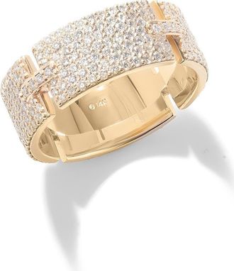 Lana Jewelry 14K Gold Diamond Vanity Tag Ring in Yellow Gold at Nordstrom, Size 6