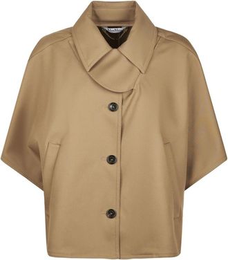 Max Mara Light Jackets, female, Brown, Size: S Cappa Mantella Poncho