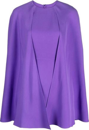 Valentino Garavani Cape-Style Silk Dress