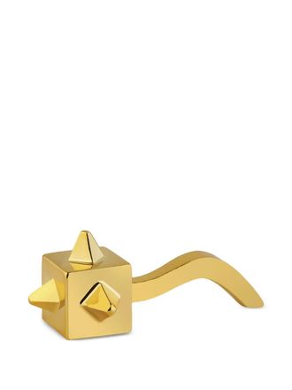 Alessi Miracolata studded-embellishment figure (3.50cm x 4.60cm) - unisex - Porcelain - One Size - Gold
