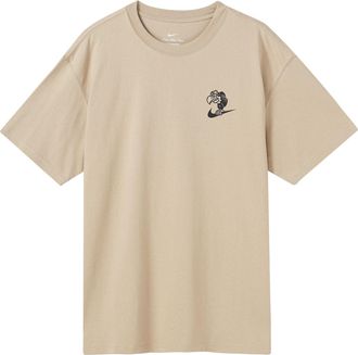 Nike Mens Nike Cartoon Pattern Printing Casual Round Neck Short Sleeve Beige T-Shirt DR8915-250