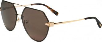 Trussardi Womens STR454FL-004AS-63 STR454FL 63 004AS Sunglasses - Gold - One Size