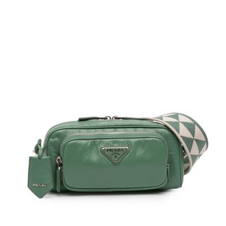 Prada Tweedehands Nappa Antiek Multi Pocket Schoudertas