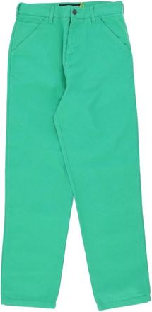 Iuter Groene Canvas Werkbroek Rechte Pijp - Heren - Straight fit broeken - Groen - W36 - Katoen - Broeken