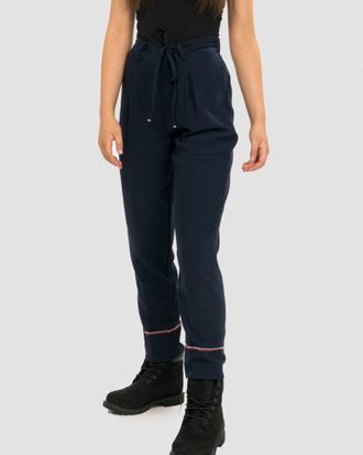 Tommy Hilfiger Womens Paloma Pullon Pant - Navy - Size 8 UK