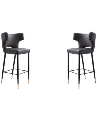 Manhattan Comfort Set of 2 Holguin Bar Stools
