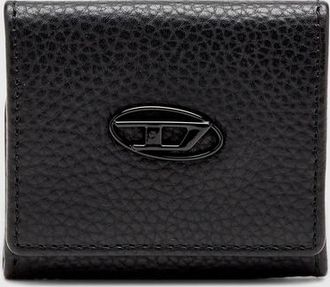 Diesel Coin purse in grainy leather - Small Wallets - Man - Black