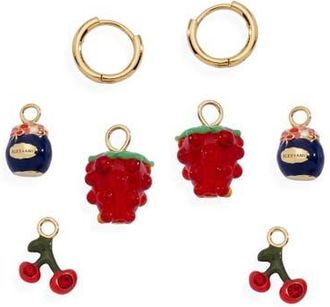 Alex and Ani Picnic Interchangeable Huggie Set in Red at Nordstrom