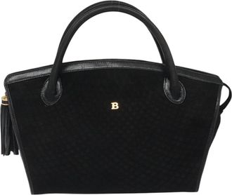 Bally Black Suede Handbag (Pre-Owned)