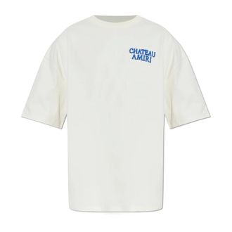 Amiri T-Shirts, male, Beige, Size: M Chateau Amiri T-Shirt